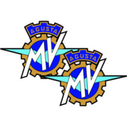 MV Agusta Logo Style 5 Stickers – F4 Brutale Decals (2-Pack)