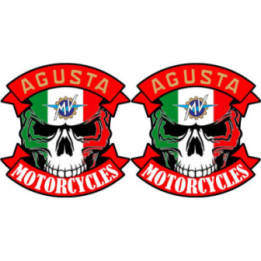 Mv Agusta Skull Stickers Decals 2x - DecalsHouse
