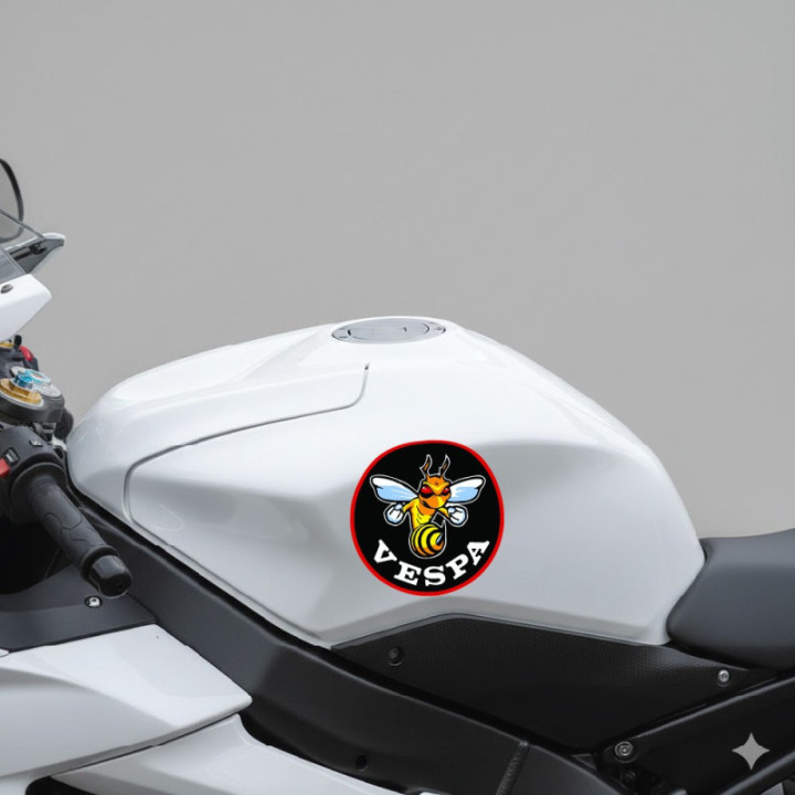 Piaggio Vespa Italia Logo Style 11 Stickers Decals 2x - DecalsHouse