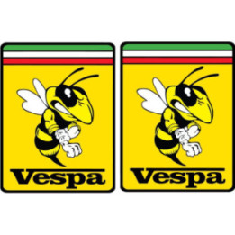 Piaggio Vespa Italia Logo Style 13 Stickers Decals 2x - DecalsHouse