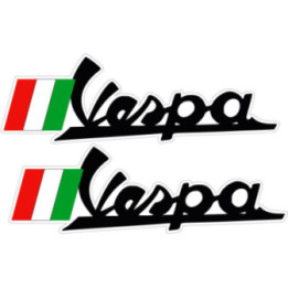 Piaggio Vespa Italia Logo Style 16 Stickers Decals 2x - DecalsHouse