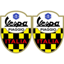 Piaggio Vespa Italia Logo Style 7 Stickers Decals 2x - DecalsHouse