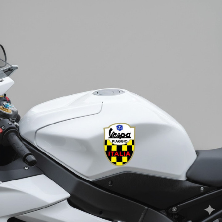 Piaggio Vespa Italia Logo Style 7 Stickers Decals 2x - DecalsHouse