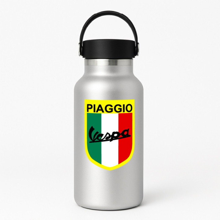 Piaggio Vespa Italia Logo Style 8 Stickers Decals 2x - DecalsHouse