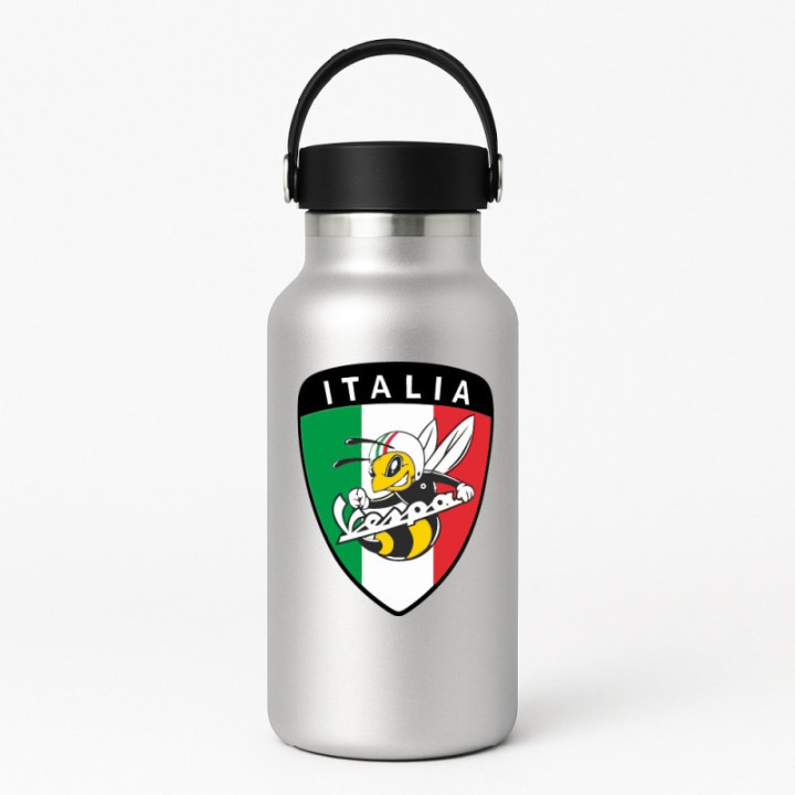 Piaggio Vespa Italia Logo Style 9 Stickers Decals 2x - DecalsHouse