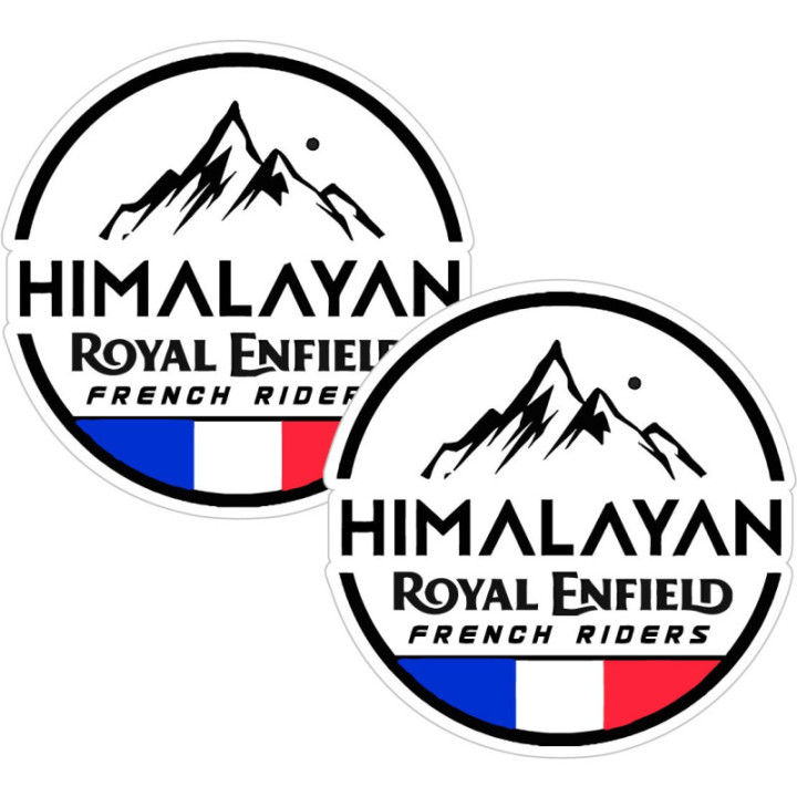 Royal Enfield Himalayan French Riders Stickers Decals 2x - DecalsHouse