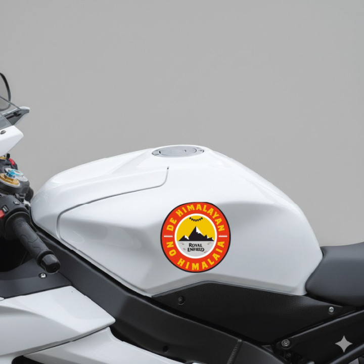Royal Enfield Himalayan Round Stickers Decals 2x - DecalsHouse