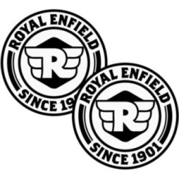 Royal Enfield Logo Black And White Stickers Decals 2x - DecalsHouse