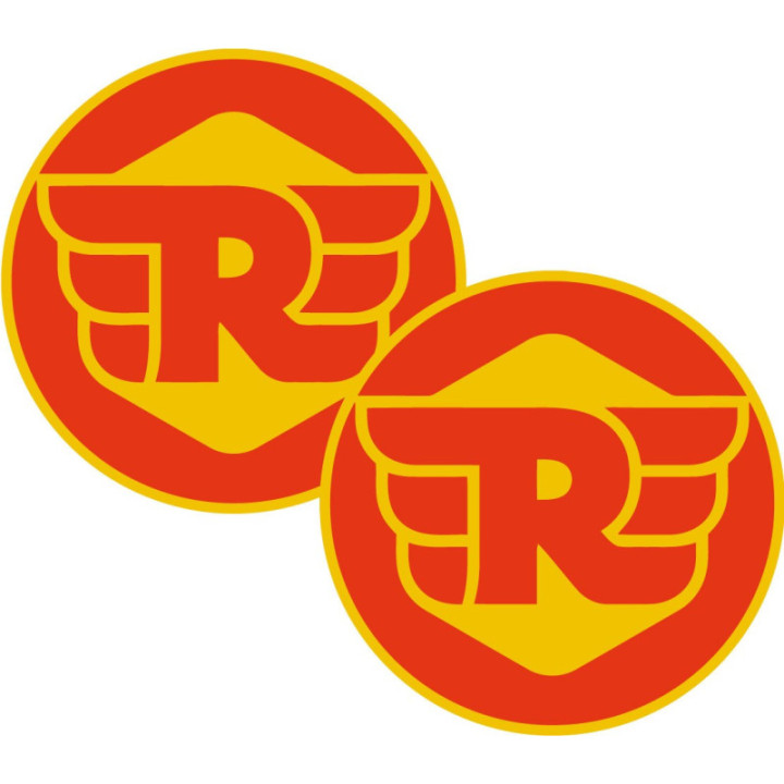 Royal Enfield Logo Round Style 2 Stickers Decals 2x - DecalsHouse