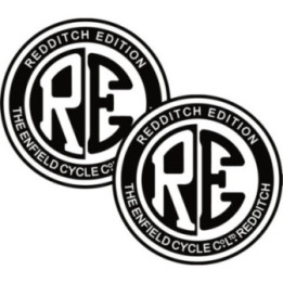 Royal Enfield Logo Round Style 3 Stickers Decals 2x - DecalsHouse