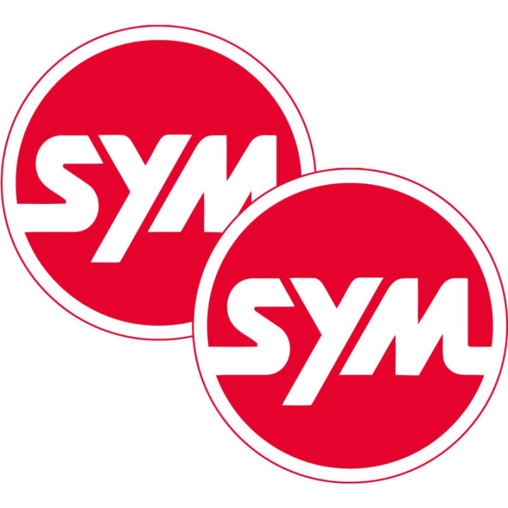 Sym Logo Round Stickers Decals 2x - DecalsHouse