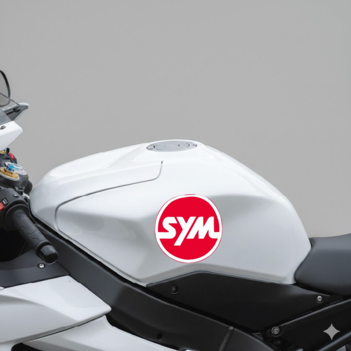 Sym Logo Round Stickers Decals 2x - DecalsHouse