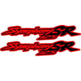 Sym Symphony 125 Red Stickers Decals 2x - DecalsHouse