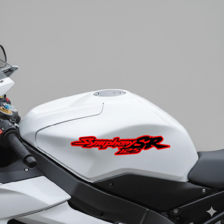 Sym Symphony 125 Red Stickers Decals 2x - DecalsHouse