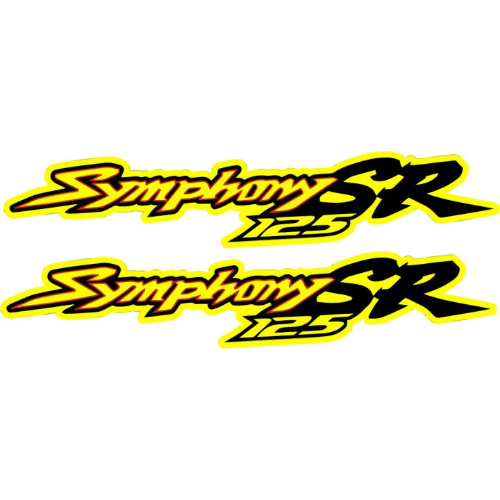 Sym Symphony 125 Yellow Stickers Decals 2x - DecalsHouse