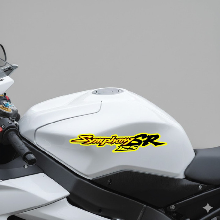 Sym Symphony 125 Yellow Stickers Decals 2x - DecalsHouse