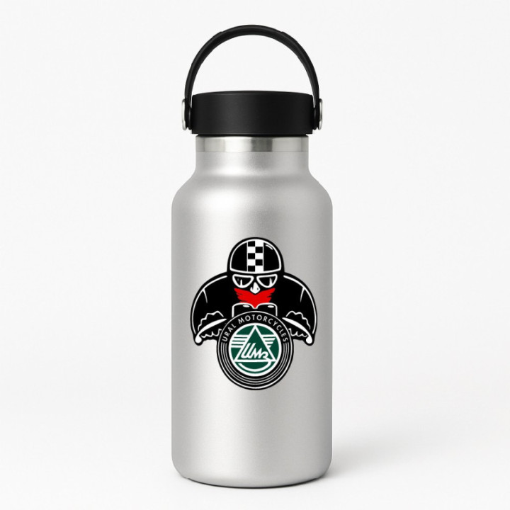 Ural Logo Biker Cofe Racer Stickers Decals 2x - DecalsHouse