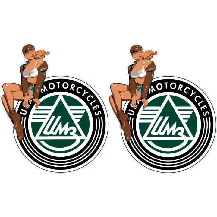 Ural Logo Pin Up Girl Stickers Decals 2x - DecalsHouse