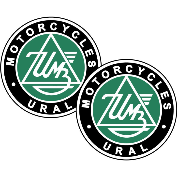 Ural Logo Round Stickers Decals 2x - DecalsHouse