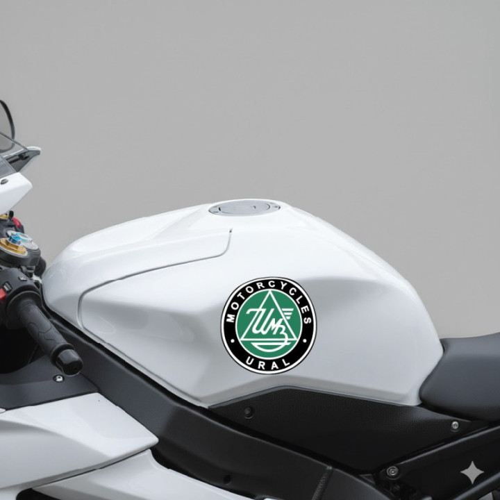 Ural Logo Round Stickers Decals 2x - DecalsHouse