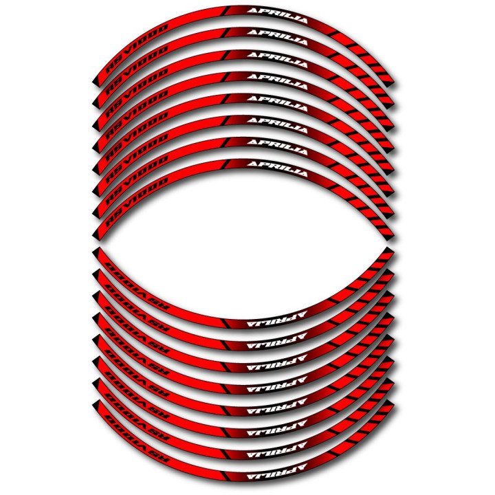 Aprilia Rsv 1000 Red Wheel Stripes Stickers Decals - DecalsHouse