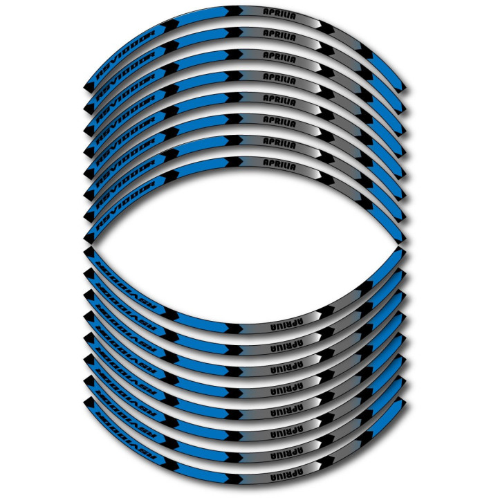Aprilia Rsv 1000r Blue And Black Wheel Stripes Stickers Decals - DecalsHouse