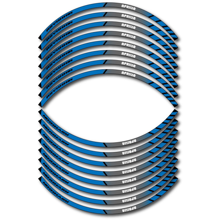 Aprilia Rsv 1000r Style 10 Blue And Grey Wheel Stripes Stickers Decals - DecalsHouse