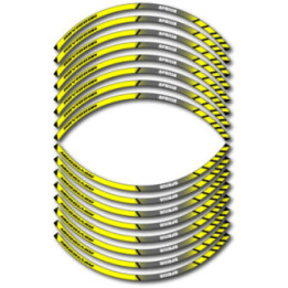 Aprilia Rsv 1000r Style 8 Yellow And Grey Wheel Stripes Stickers Decals - DecalsHouse