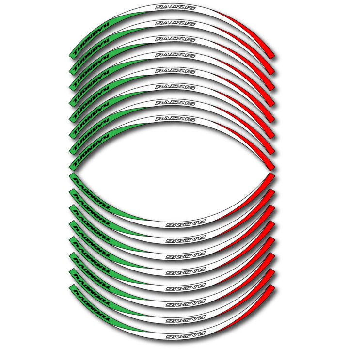 Aprilia Tuona V4 Style 4 Wheel Stripes Stickers Decals - DecalsHouse