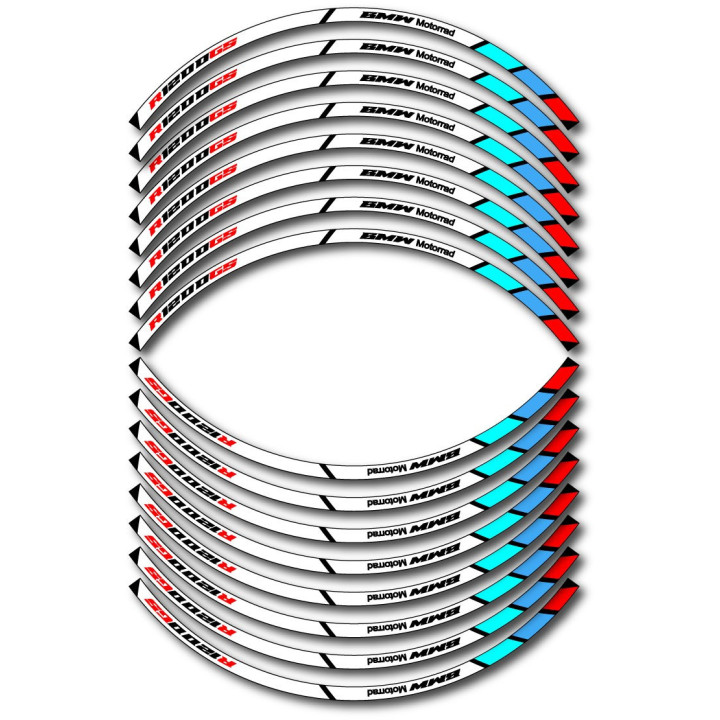 Bmw R 1200 Gs Adventure Style 3 Wheel Stripes Stickers Decals - DecalsHouse