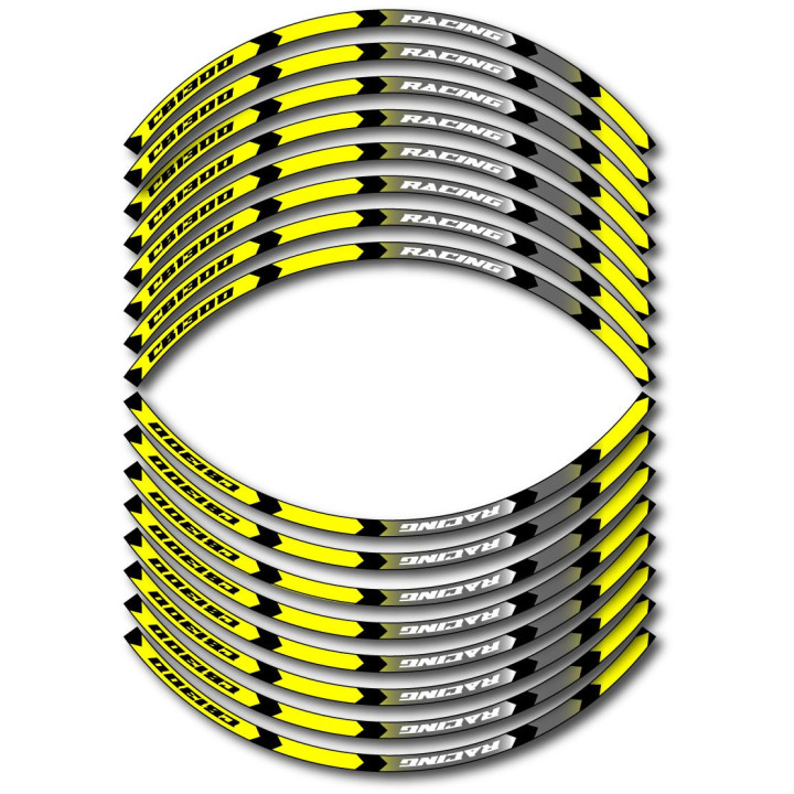 Honda Cb 1300 Style 3 Wheel Stripes Stickers Decals - DecalsHouse