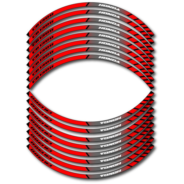 Honda Cb 1300 Style 8 Wheel Stripes Stickers Decals - DecalsHouse