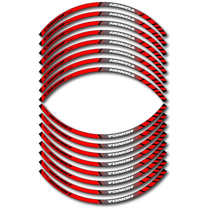 Honda Cb600f Hornet Style 8 Wheel Stripes Stickers Decals - DecalsHouse