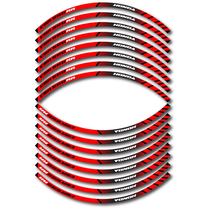 Honda Cbr 600rr Style 2 Wheel Stripes Stickers Decals - DecalsHouse