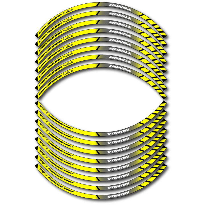 Honda Cbr 900rr Fireblade Style 8 Wheel Stripes Stickers Decals - DecalsHouse