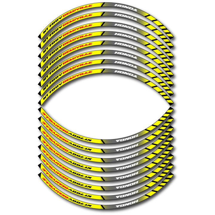 Honda Nt700v Deauville Style 7 Wheel Stripes Stickers Decals - DecalsHouse