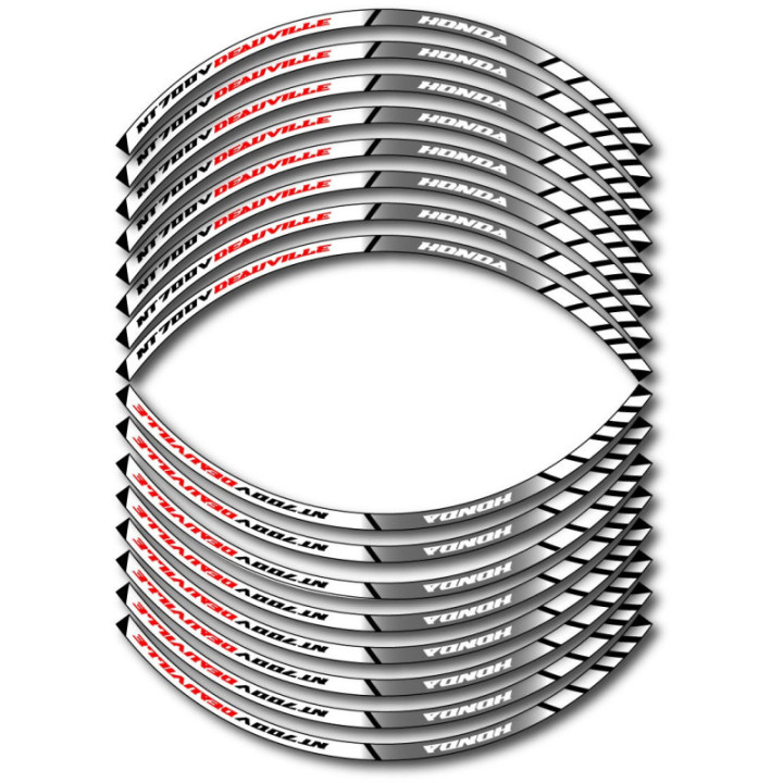 Honda Nt700v Deauville Style 9 Wheel Stripes Stickers Decals - DecalsHouse