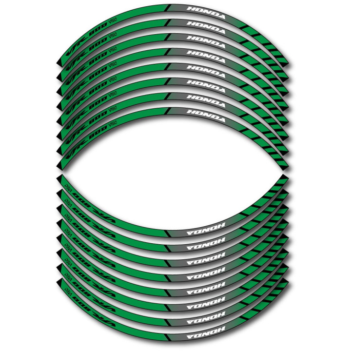 Honda Vfr 800 Vtec Style 11 Wheel Stripes Stickers Decals - DecalsHouse