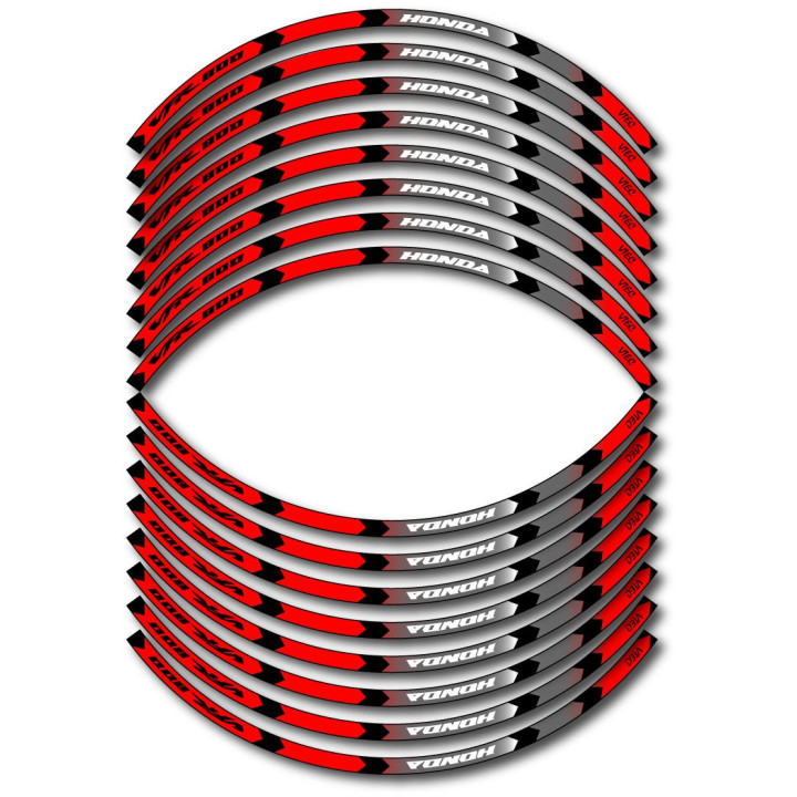 Honda Vfr 800 Vtec Style 4 Wheel Stripes Stickers Decals - DecalsHouse