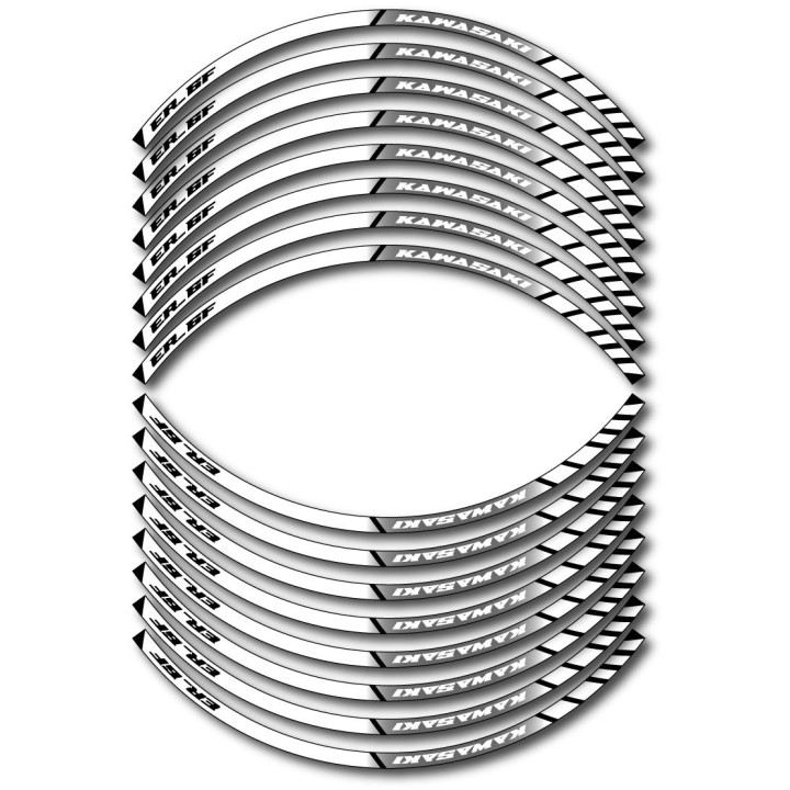 Kawasaki Er 6f Style 5 Wheel Stripes Stickers Decals - DecalsHouse