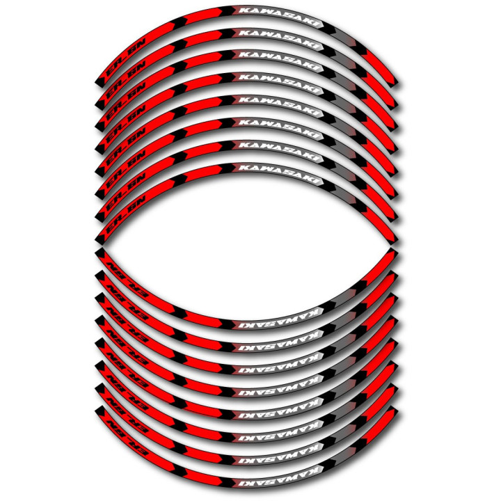 Kawasaki Er 6n Style 6 Wheel Stripes Stickers Decals - DecalsHouse