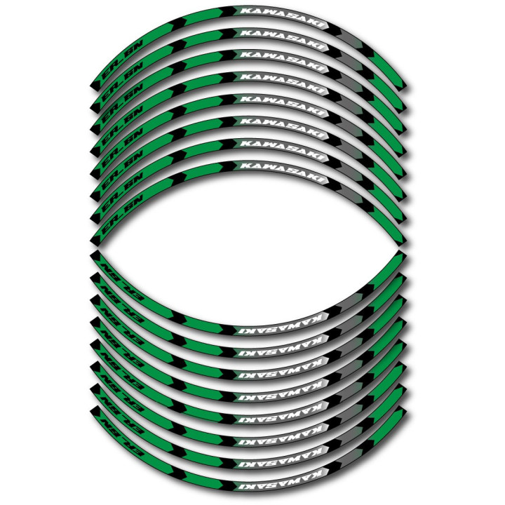 Kawasaki Er 6n Style 8 Wheel Stripes Stickers Decals - DecalsHouse