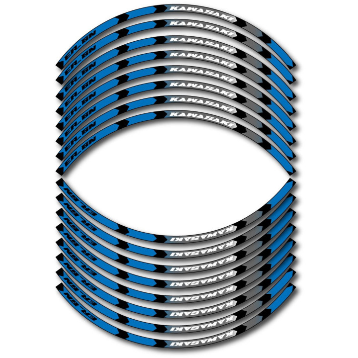 Kawasaki Er 6n Style 9 Wheel Stripes Stickers Decals - DecalsHouse