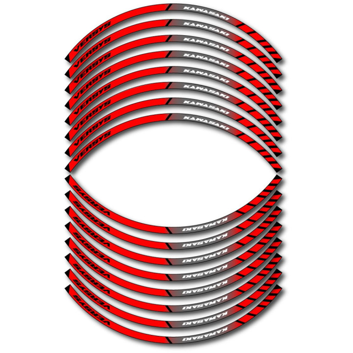 Kawasaki Versys Style 8 Wheel Stripes Stickers Decals - DecalsHouse