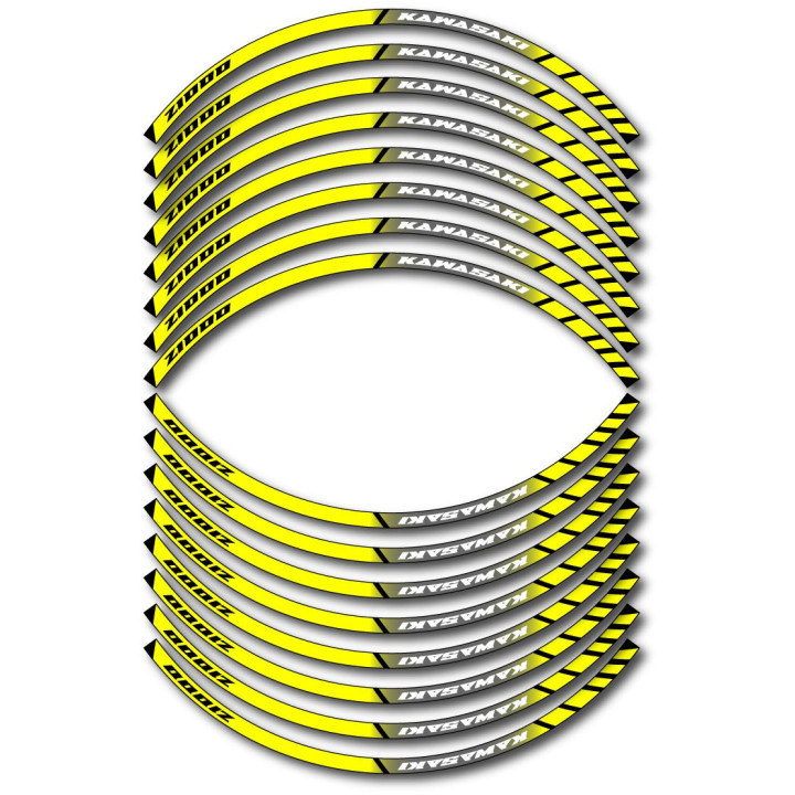 Kawasaki Z 1000 Style 12 Wheel Stripes Stickers Decals - DecalsHouse