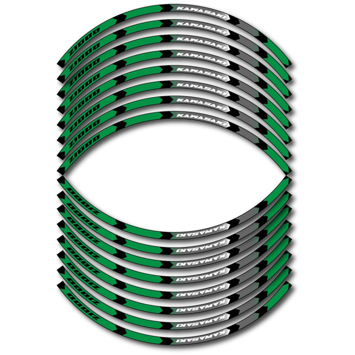 Kawasaki Z 1000 Style 8 Wheel Stripes Stickers Decals - DecalsHouse