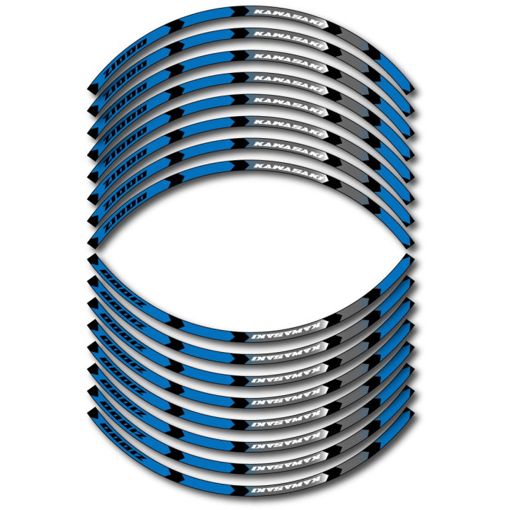 Kawasaki Z 1000 Style 9 Wheel Stripes Stickers Decals - DecalsHouse