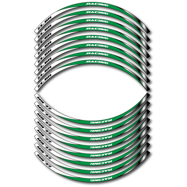 Kawasaki Zx 6r Style 12 Wheel Stripes Stickers Decals - DecalsHouse