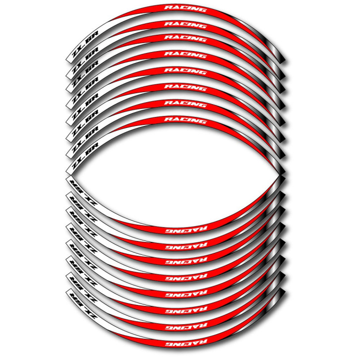 Kawasaki Zx 6r Style 14 Wheel Stripes Stickers Decals - DecalsHouse