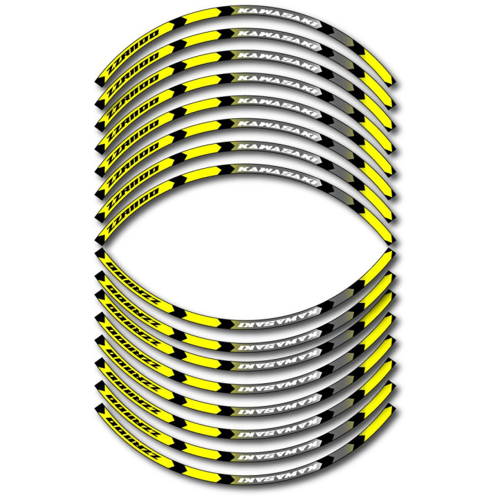 Kawasaki Zzr 1100 Style 7 Wheel Stripes Stickers Decals - DecalsHouse